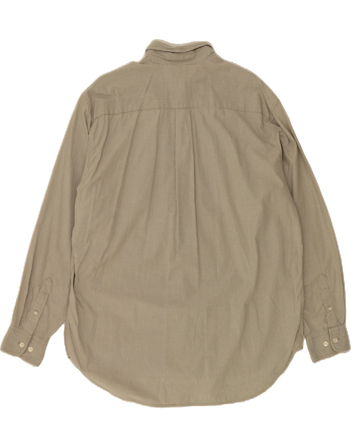 DOCKERS Mens Shirt Large Grey Pinstripe Cotton Vintage Dockers and Second-Hand Dockers from Messina Hembry 