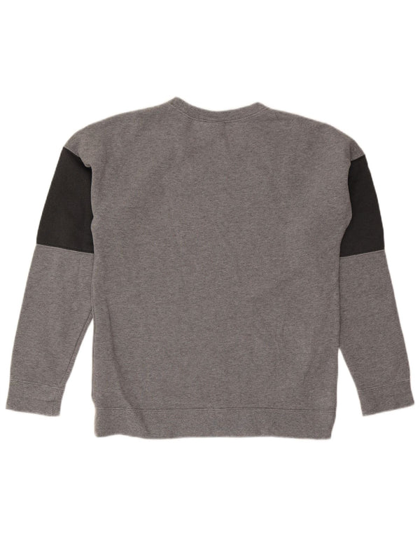 Męska bluza z grafiką Nike, mała, szara, bawełniana z blokami kolorów