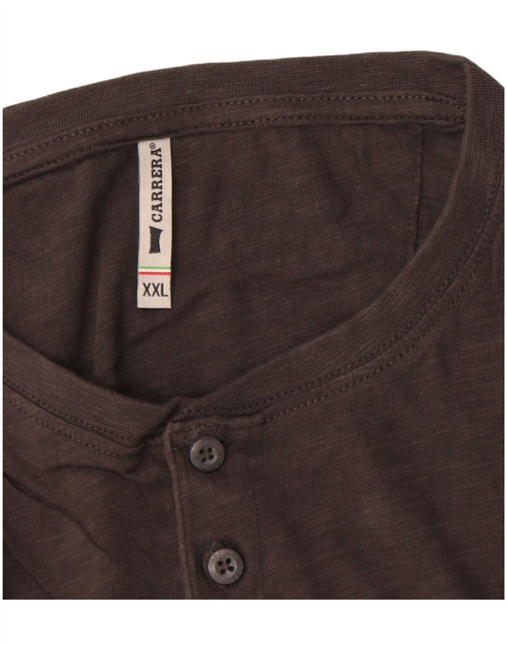 Carrera Mens T-Shirt Top 2XL Grey Cotton