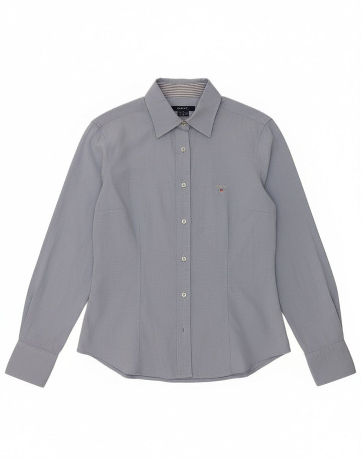 Gant Womens Shirt UK 12 Medium  Blue Cotton