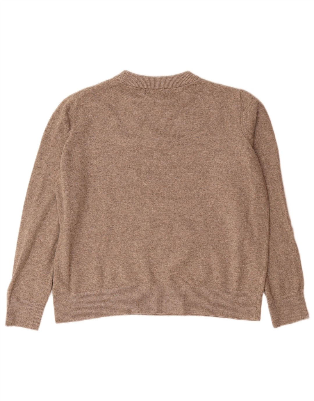 Marks & Spencer Womens Crew Neck Jumper Sweater UK 14 Medium Grey Polyester