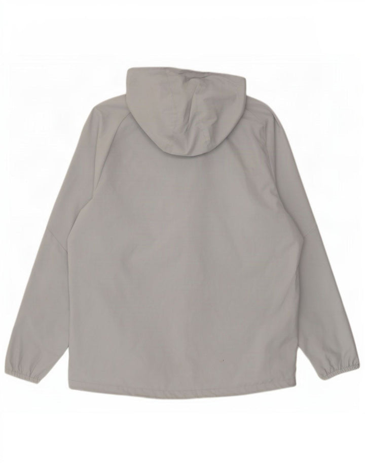 Giacca antipioggia con cappuccio grafico da uomo Umbro UK 40 Large Grigio Poliestere