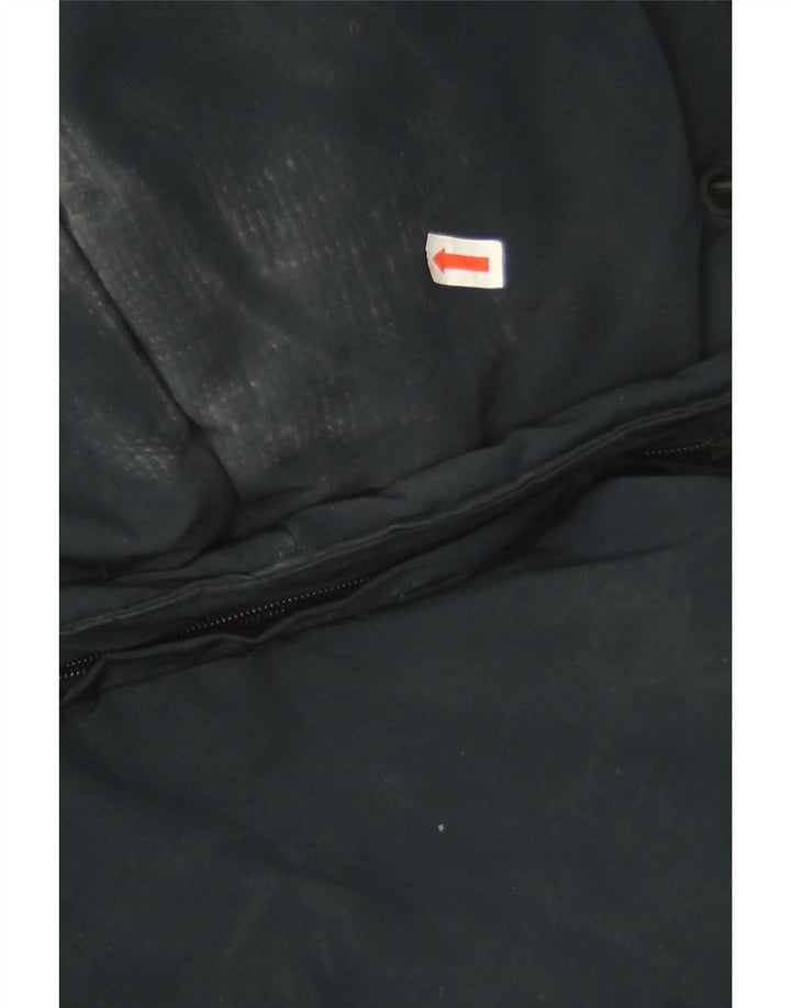 Superdry Womens Oversized Hooded Padded Jacket UK 8 Small Navy Blue