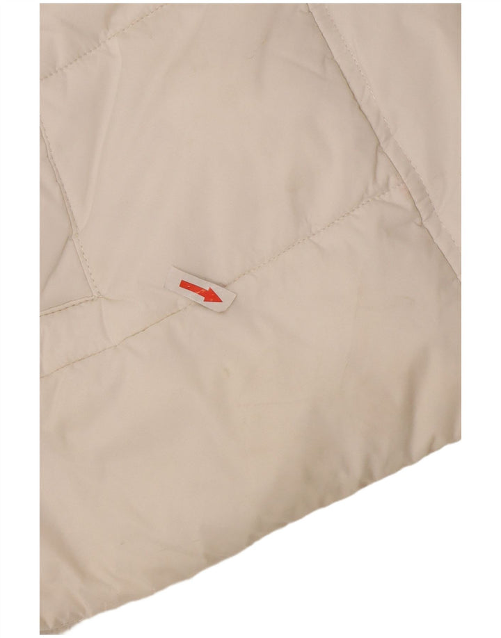 Replay Womens Graphic Oversized Padded Jacket UK 6 XS White Polyester
