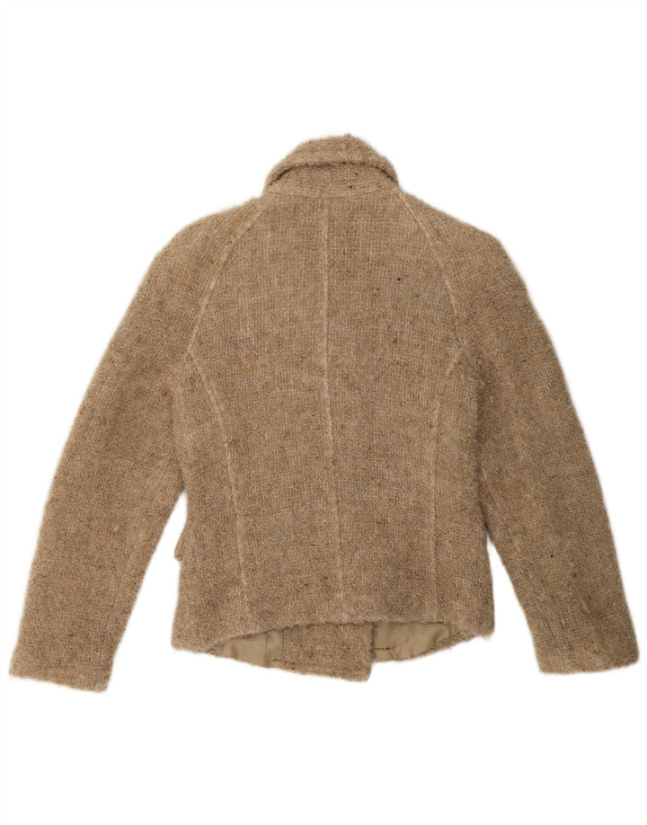 Roman's Womens Pea Coat UK 10 Small Beige Flecked Uld