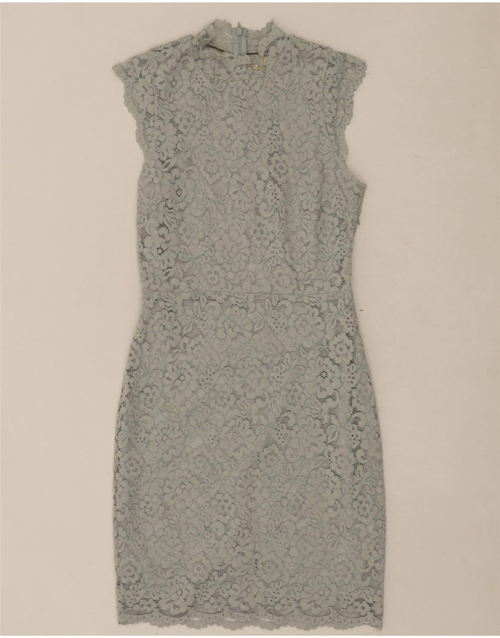 H&M Womens Sheath Dress EU 38 Medium Grey Floral Polyester Vintage H&M and Second-Hand H&M from Messina Hembry 