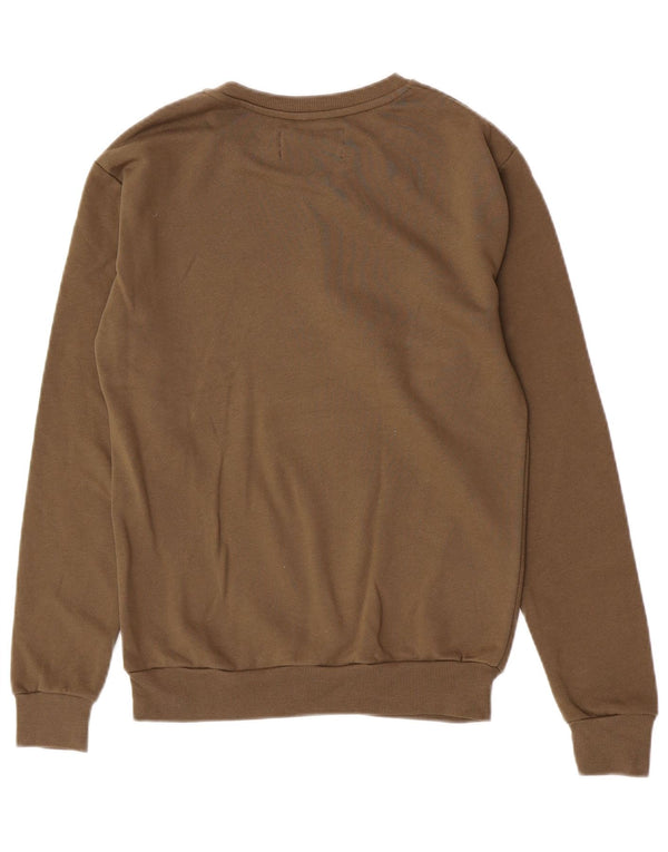Zara Mens Sweatshirt Jumper Small Brown Cotton