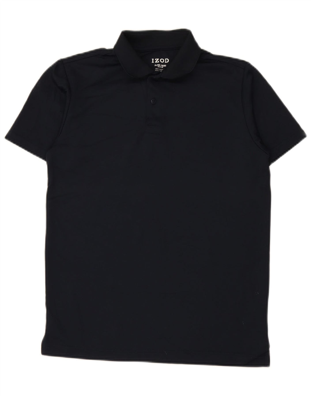 IZOD Regular Boys Polo Shirt 15-16 Years XL Navy Blue Polyester