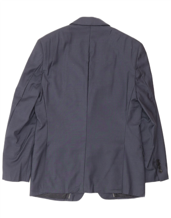 Dkny Mens 2 Button Blazer Jacket UK 38 Medium Navy Blue Wool