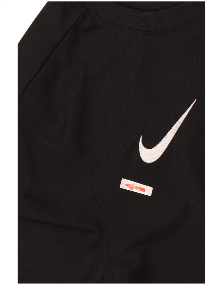 Nike Mens Dri Fit Slim T-Shirt Top Small Black Polyester
