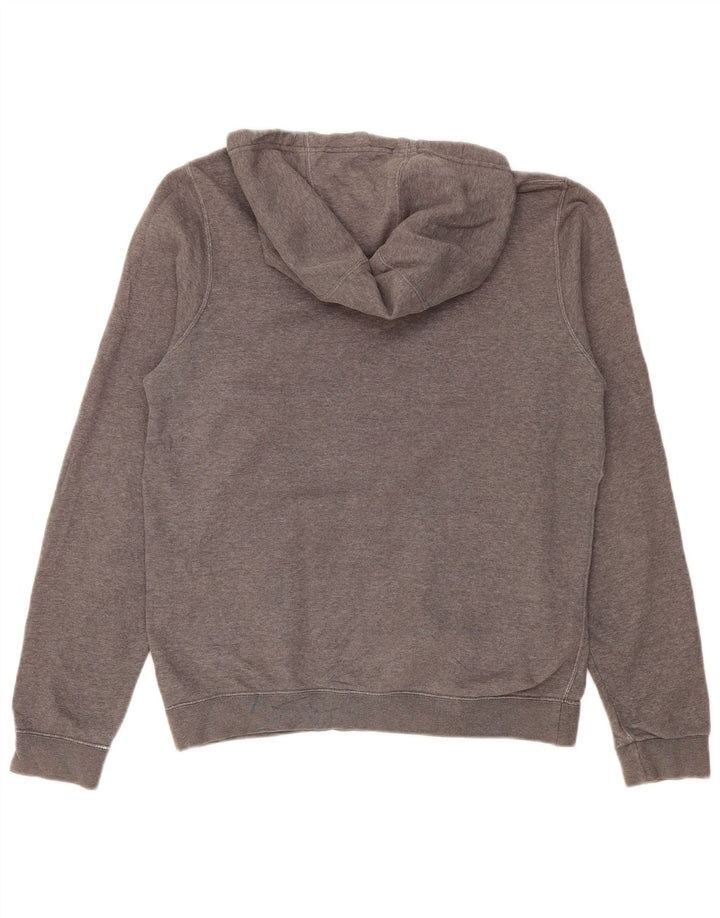 NIKE Mens Hoodie Jumper Small Grey Cotton