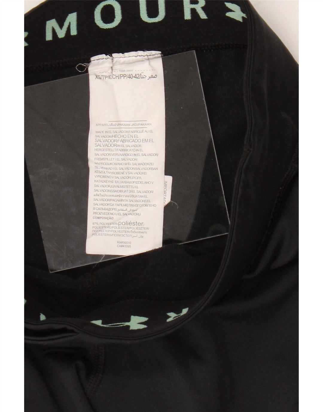Under Armour Womens Graphic Leggings UK 4 XS Black Polyester