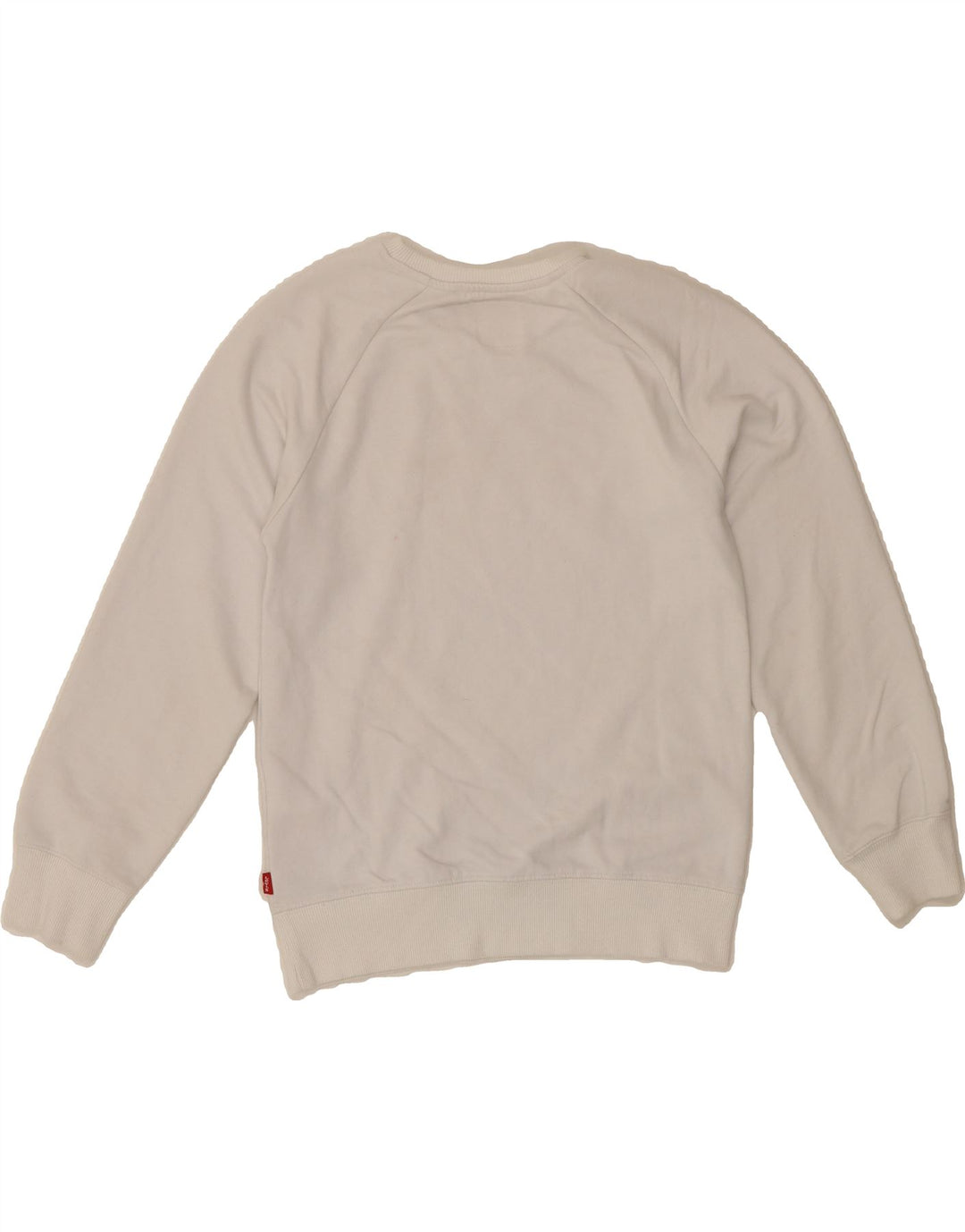 LEVI'S Boys Graphic Sweatshirt Jumper 11-12 Years White Cotton Vintage Levi's and Second-Hand Levi's from Messina Hembry 