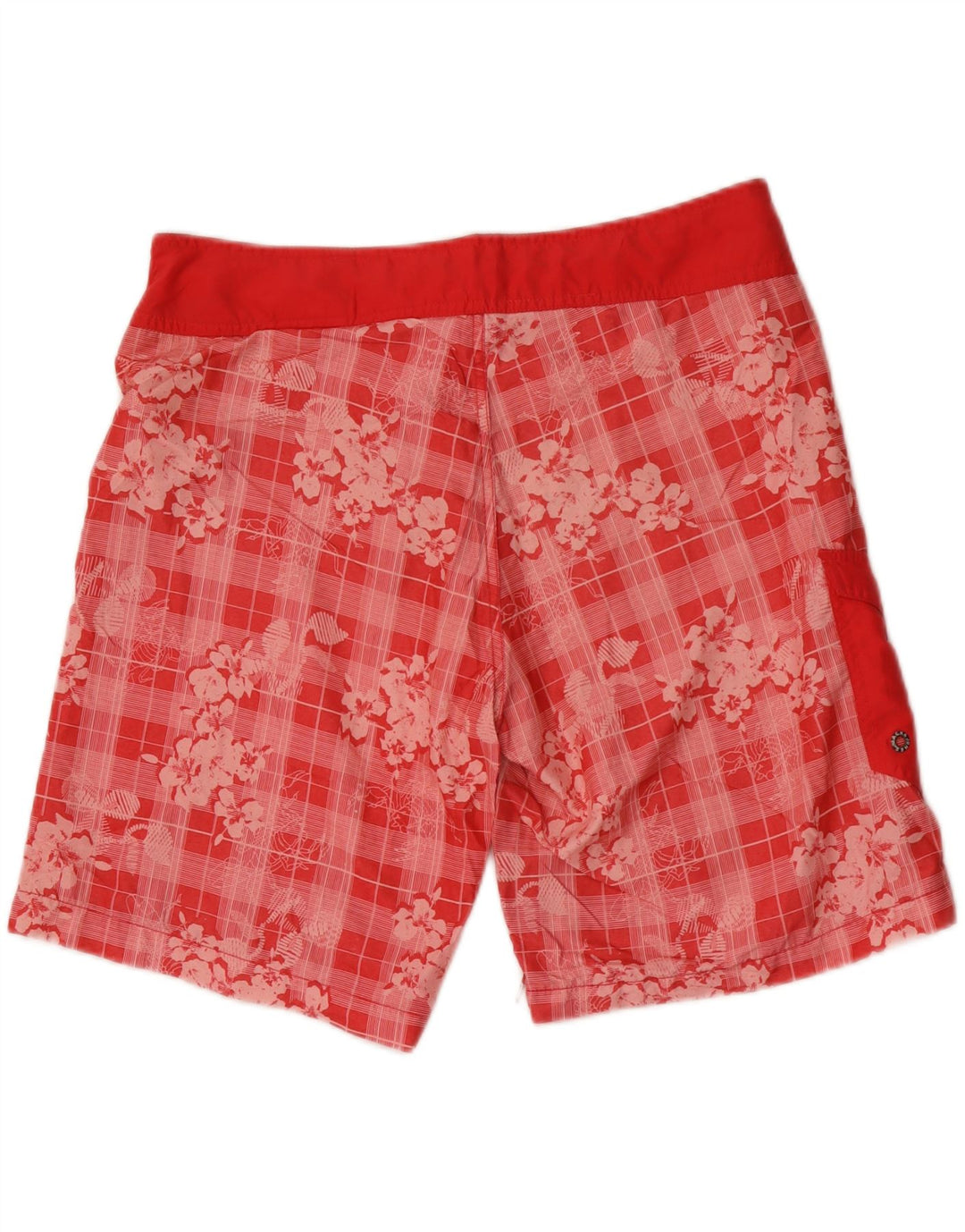 Jack & Jones Mens Swimming Shorts Large  Red Floral Polyester