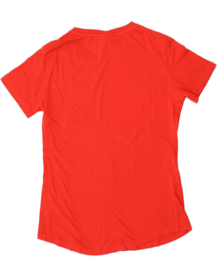 CHAMPION Womens Graphic T-Shirt Top UK 12 Medium Red Vintage Champion and Second-Hand Champion from Messina Hembry 