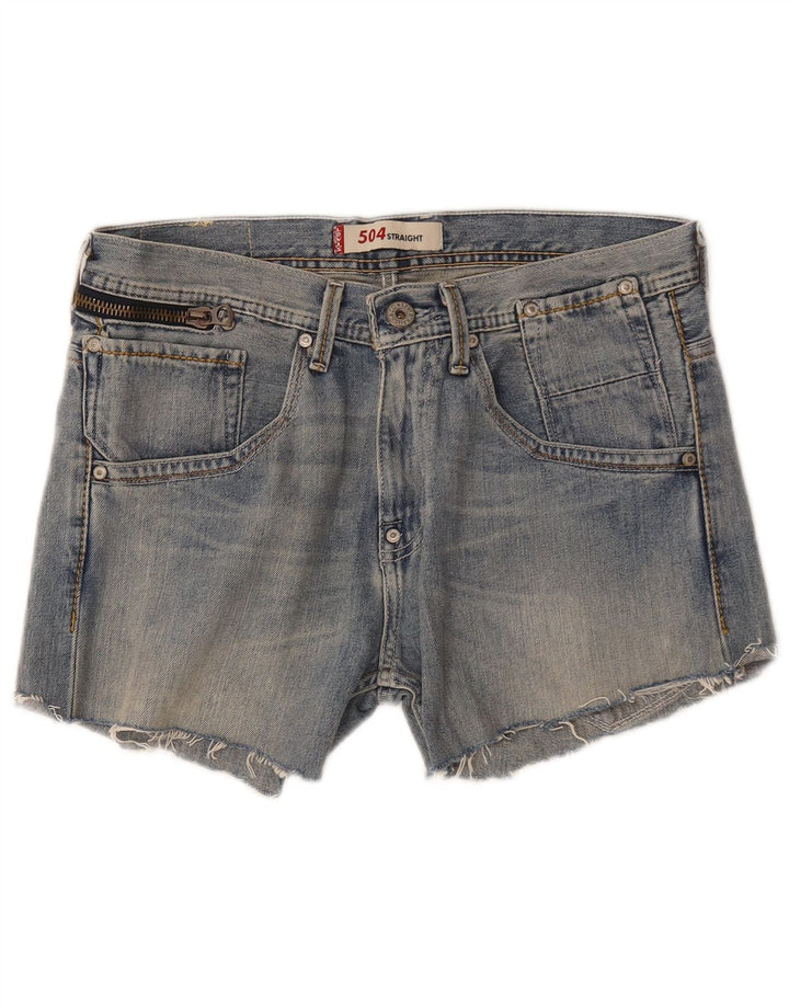 Levi's Damen 504 Denim Shorts W34 Large Blau