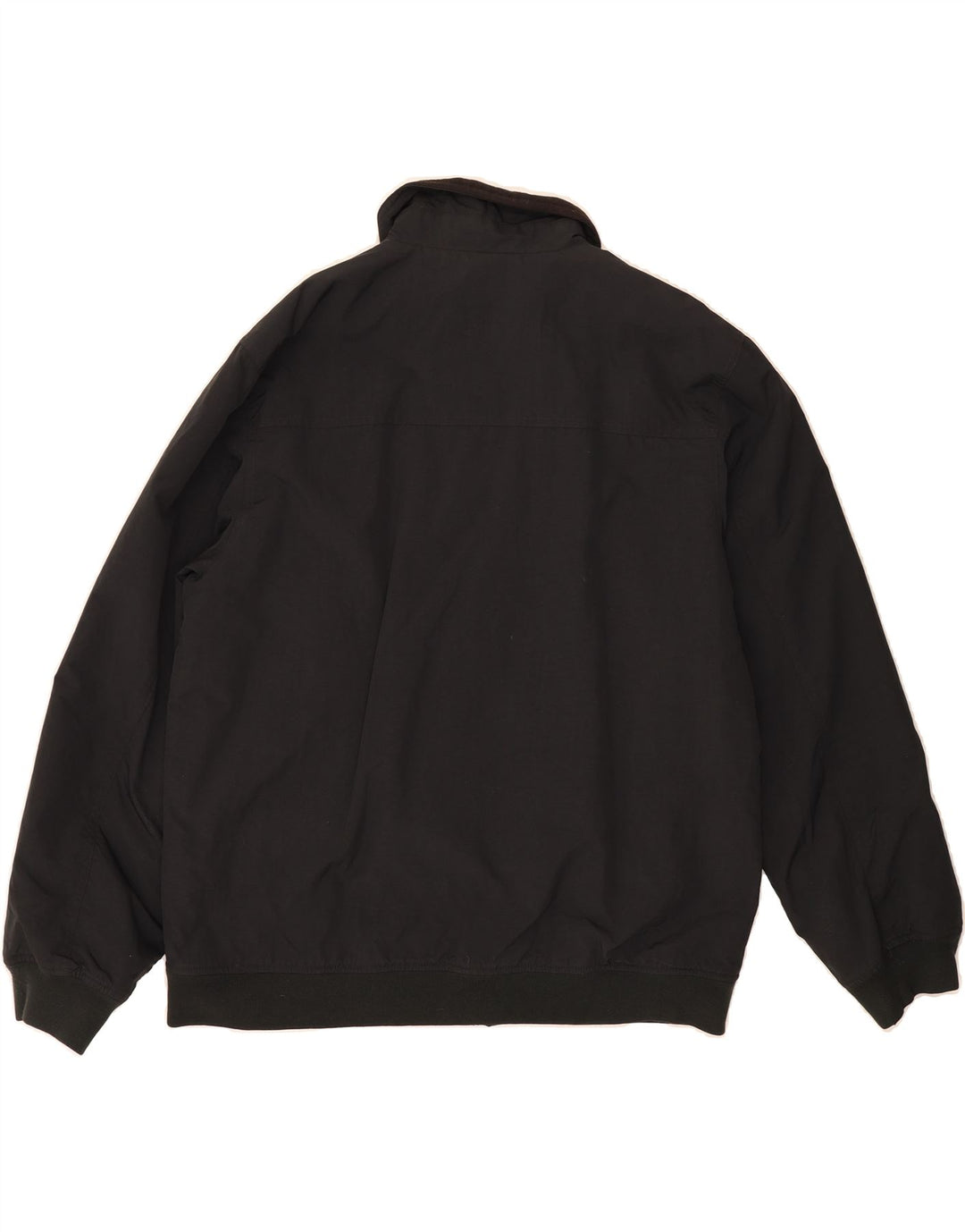 VINTAGE Mens Bomber Jacket UK 40 Large Black Nylon Vintage Vintage and Second-Hand Vintage from Messina Hembry 