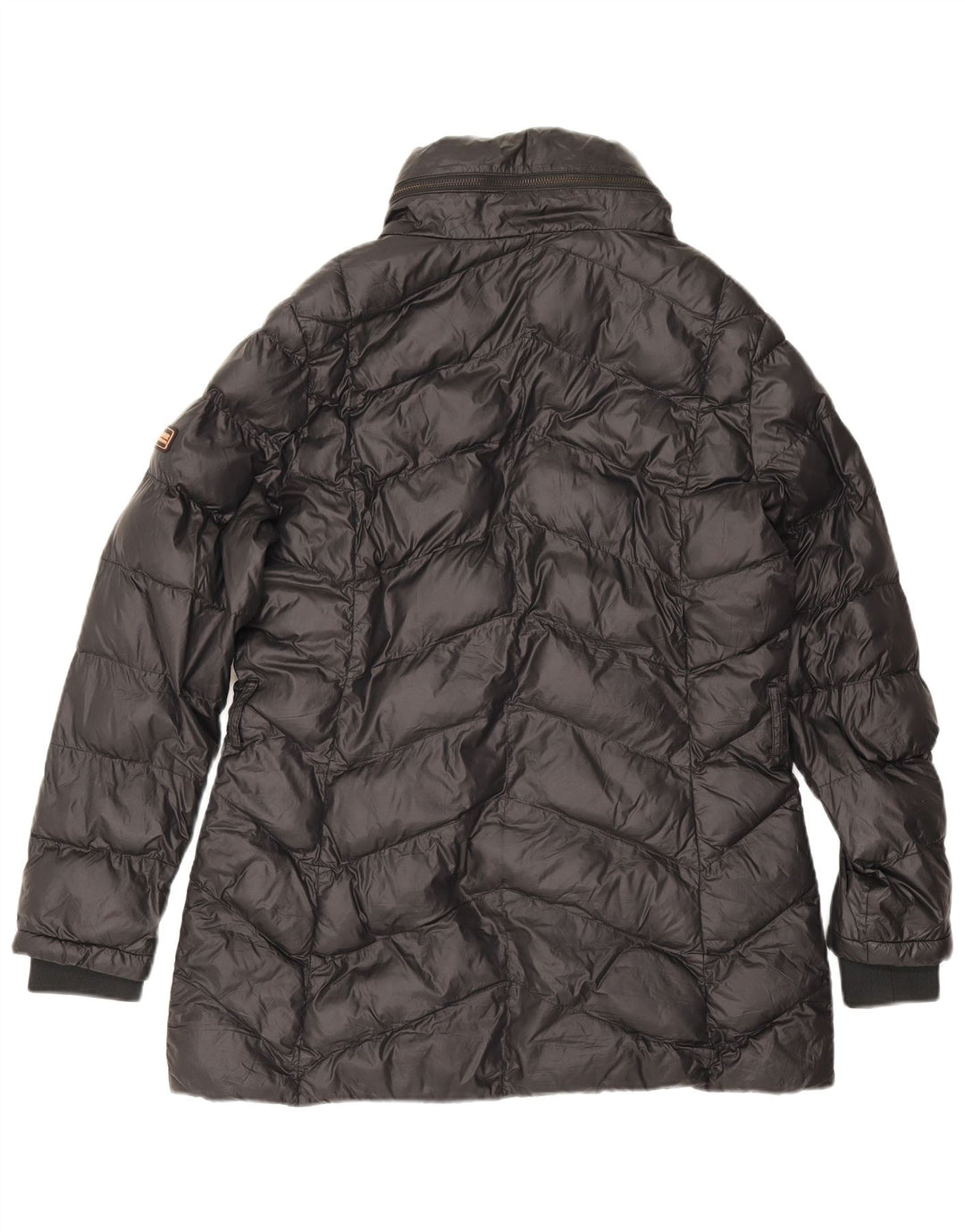 Barbour Womens Hooded Padded Jacket UK 16 Large Black Polyamide