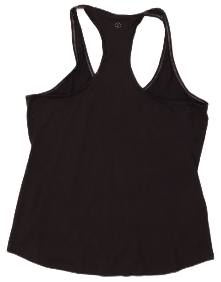 ATHLETA Womens Vest Top UK 14 Large Black Polyester