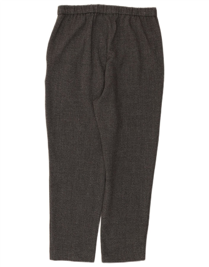 Zara Womens Tapered Cropped Trousers Small W26 L24 Grey Polyester