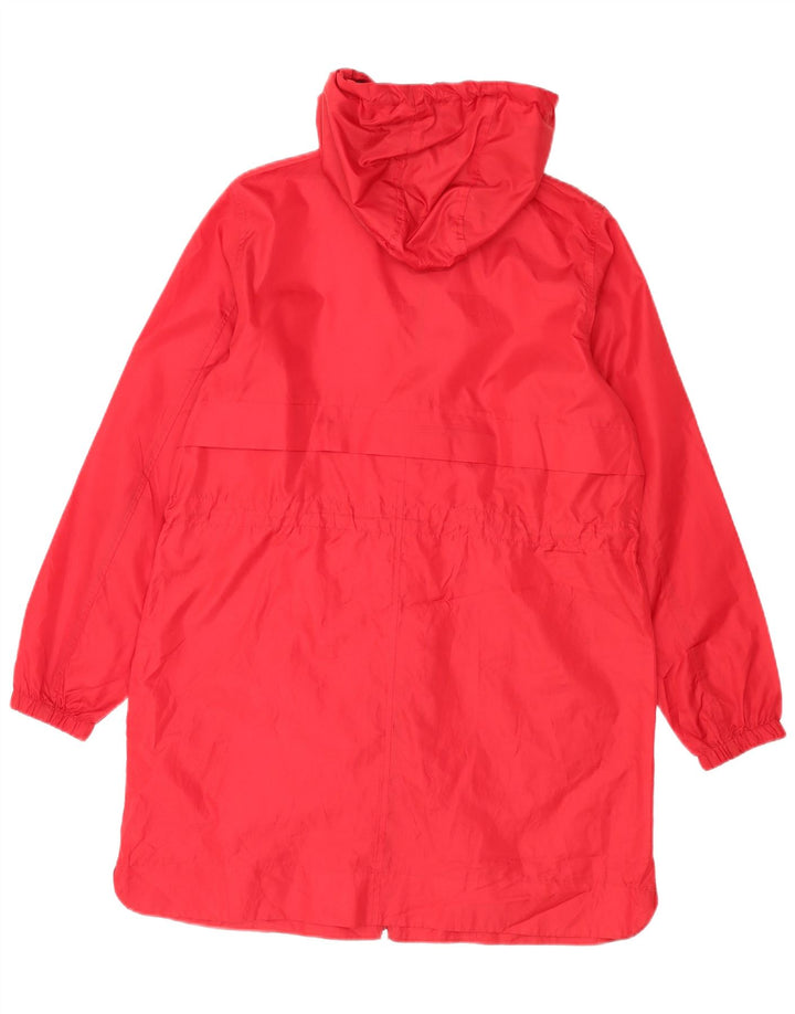 Marks & Spencer Chubasquero con capucha para mujer UK 44 Poliéster rojo mediano