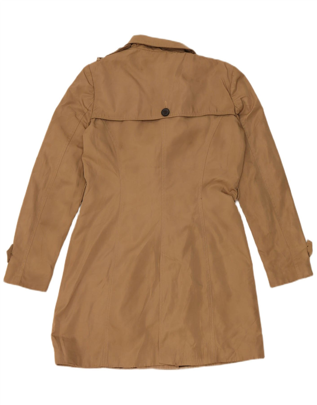 Zara Womens Trench Coat UK 14 Medium Beige Polyester