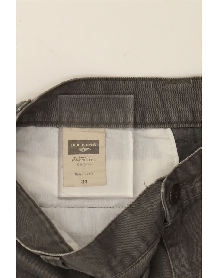 DOCKERS Mens Chino Shorts W34 Large Grey Cotton Vintage Dockers and Second-Hand Dockers from Messina Hembry 