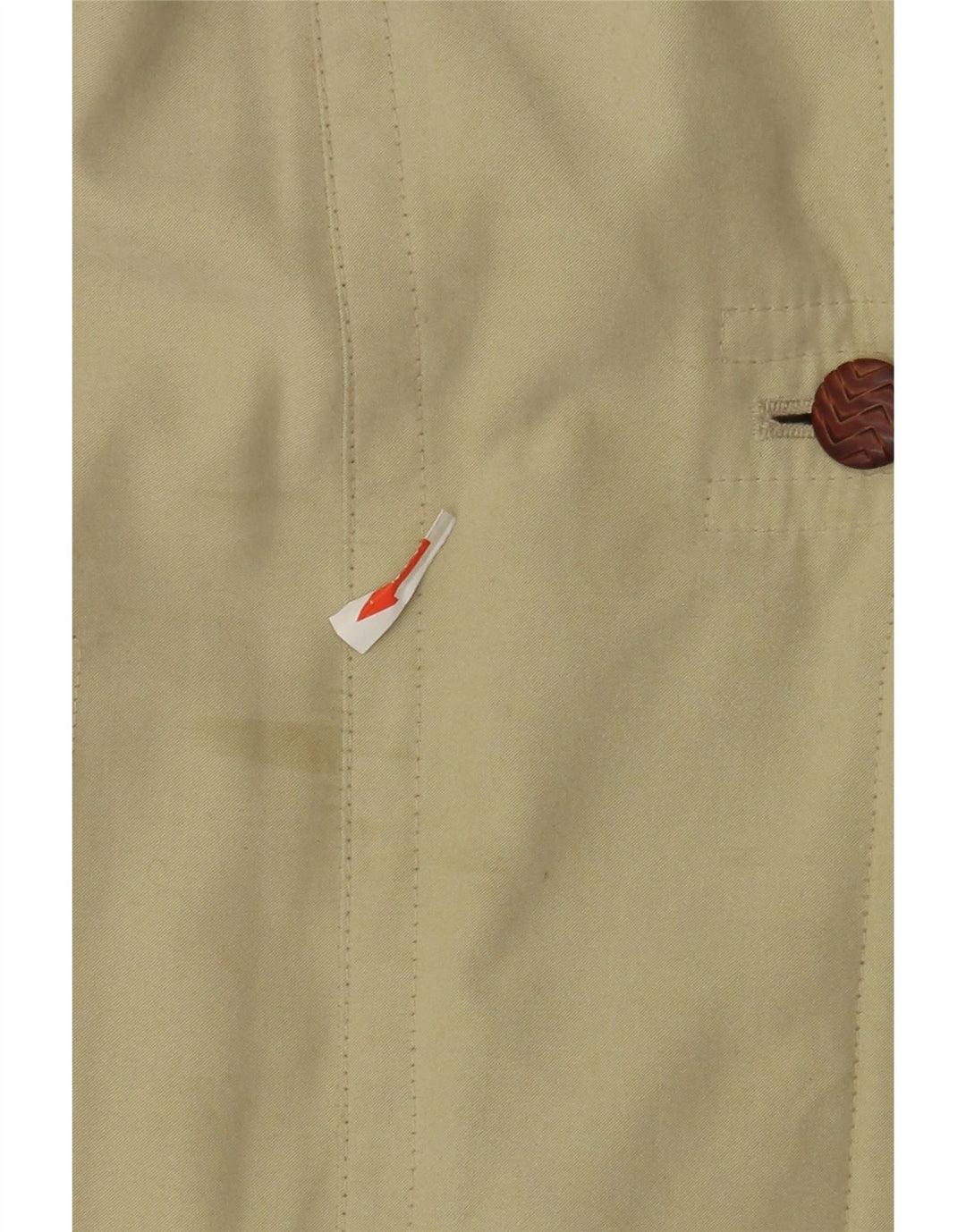 Ensign Womens Hooded Windbreaker Coat US 16 2XL Beige Polyester