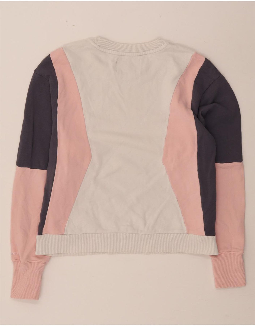 CALVIN KLEIN JEANS Womens Sweatshirt Jumper UK 14 Medium Multicoloured Vintage Calvin Klein Jeans and Second-Hand Calvin Klein Jeans from Messina Hembry 