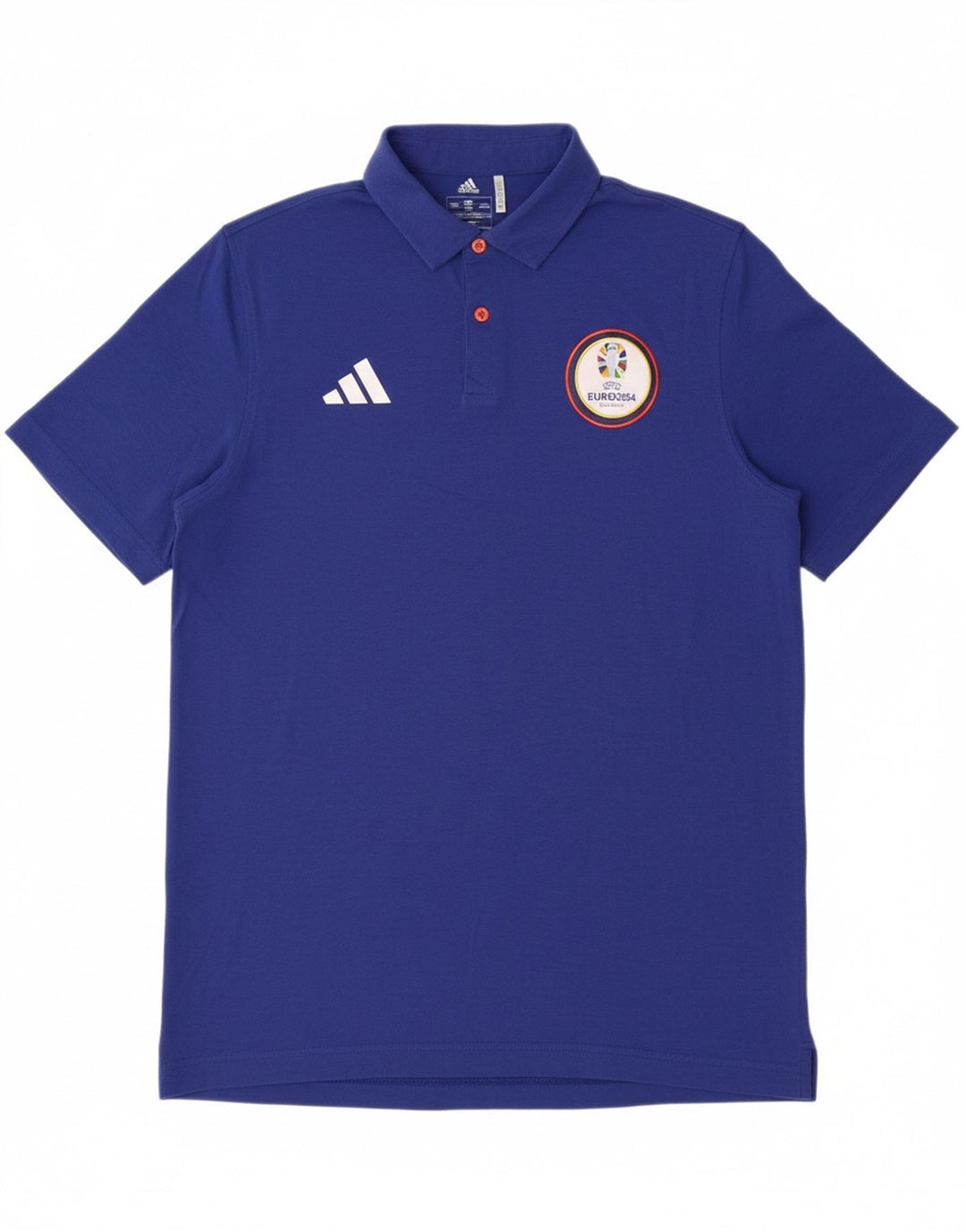 ADIDAS Mens UEFA Champions League Polo Shirt Medium Blue Polyester Vintage Adidas and Second-Hand Adidas from Messina Hembry 