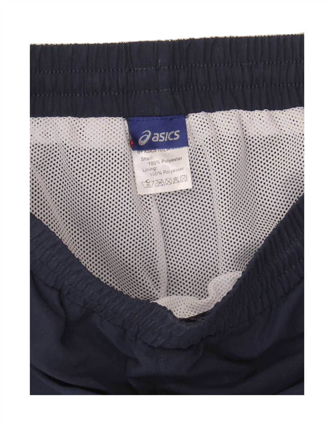 ASICS Womens Tracksuit Trousers UK 12 Medium Navy Blue Polyester Vintage Asics and Second-Hand Asics from Messina Hembry 