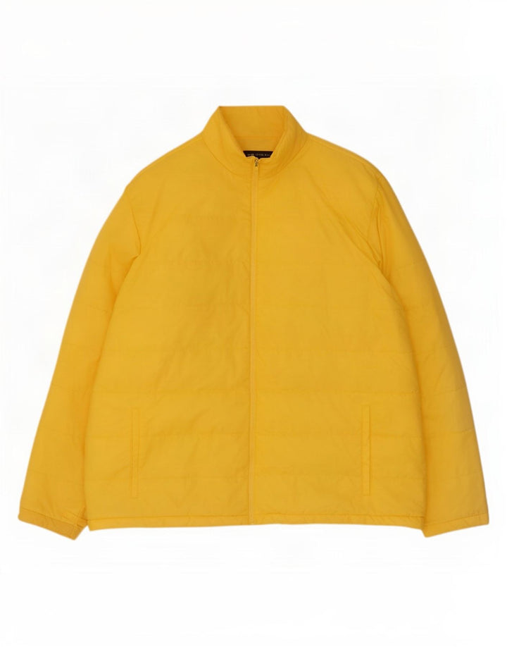 Giacca imbottita foderata da uomo Lands End IT 50/52 2XL Nylon giallo
