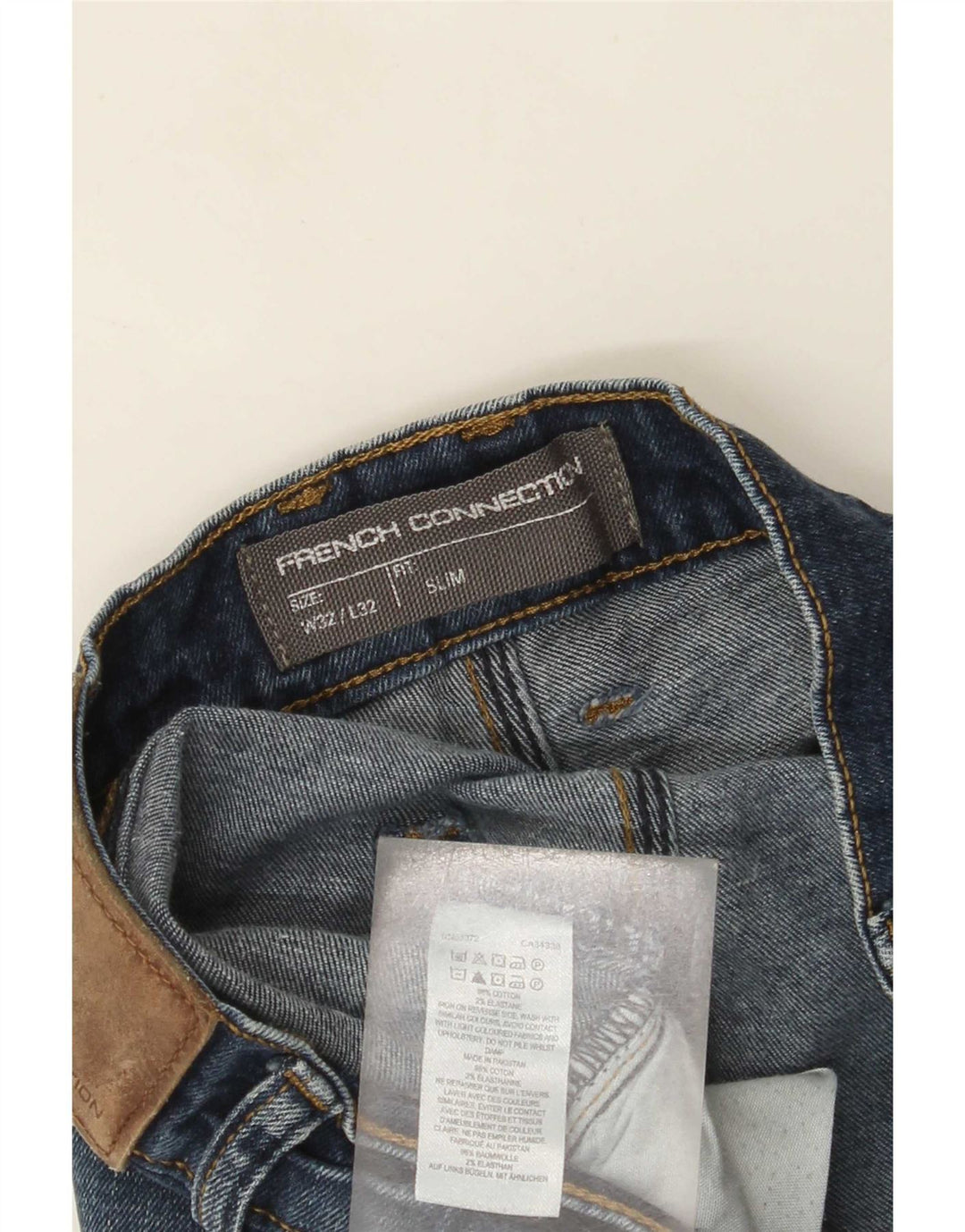 French Connection Mens Slim Jeans W32 L32 Blue Cotton