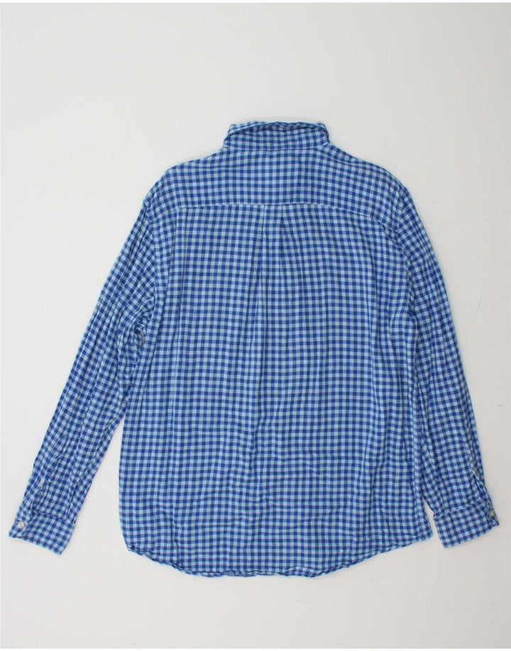 CHAPS Mens Shirt Large Blue Gingham Cotton Vintage Chaps and Second-Hand Chaps from Messina Hembry 