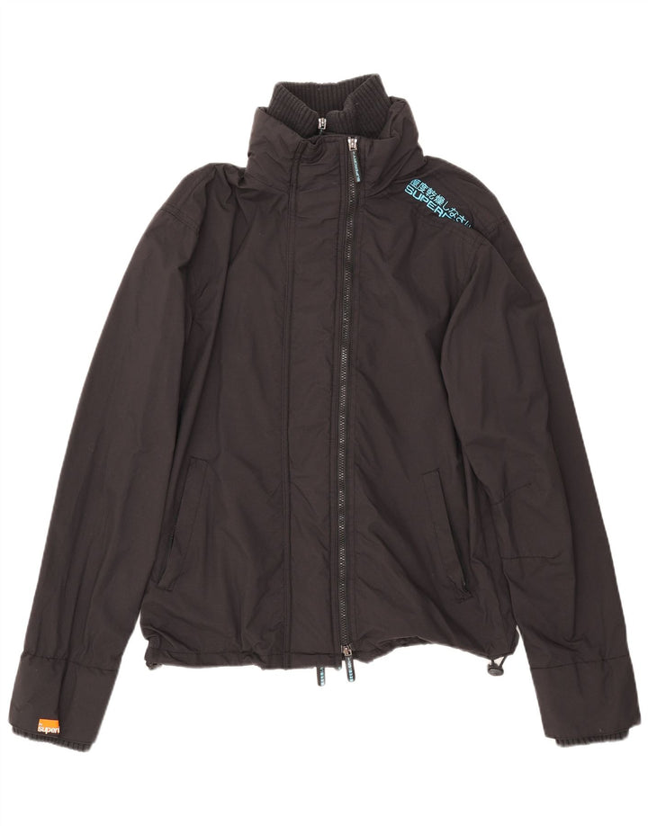 Superdry Regnjakke til mænd UK 40 Stor sort nylon