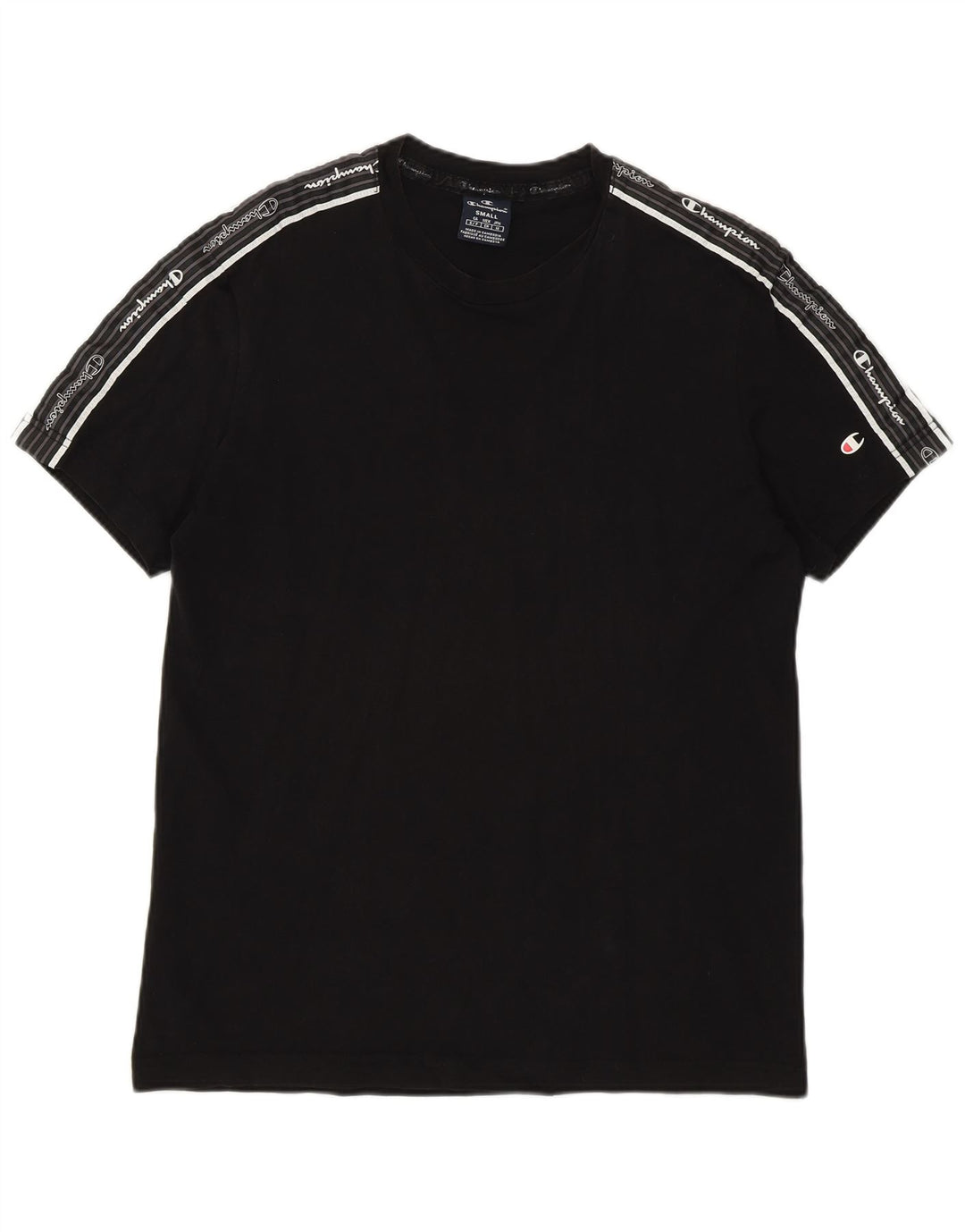 Champion Mens Graphic T-Shirt Top Small Black