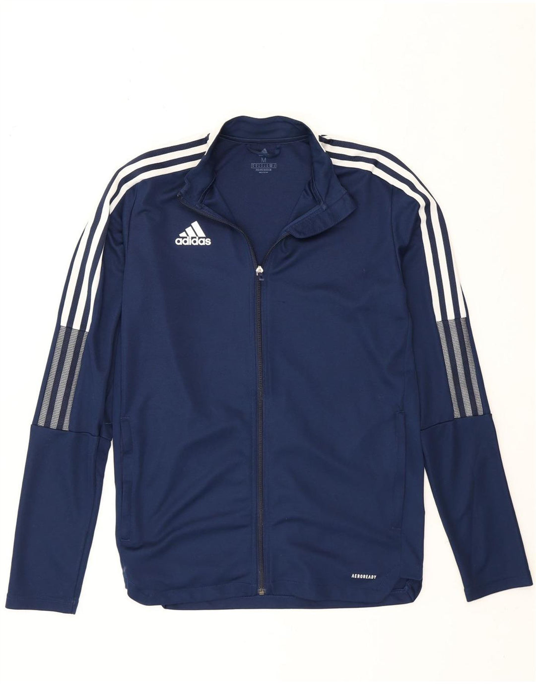 Giacca superiore della tuta da uomo Adidas Aeroready media poliestere blu navy
