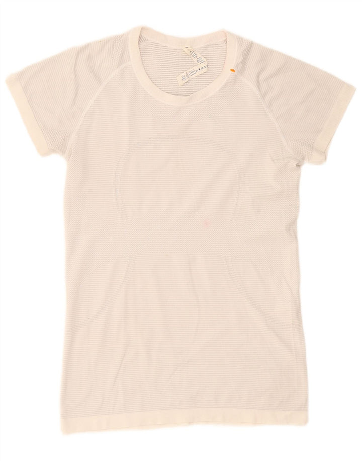 Lululemon Womens T-Shirt Top US 10 Large White Nylon