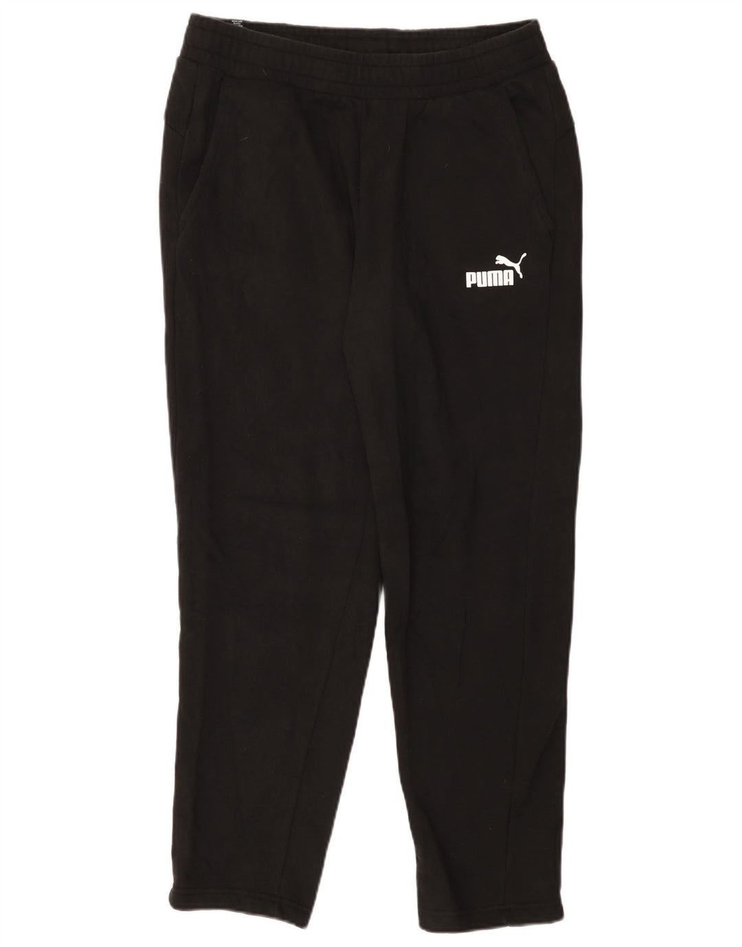 PUMA Mens Tracksuit Trousers Large Black Cotton