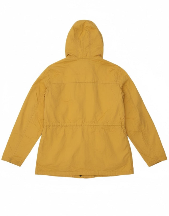 Fat Face Womens Hooded Utility Jacket UK 12 Medium Yellow Polyester