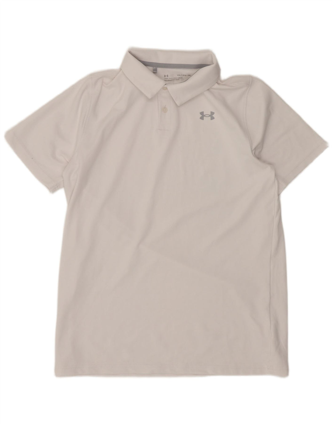 Under Armour Boys Polo Shirt 13-14 Years XL White Polyester