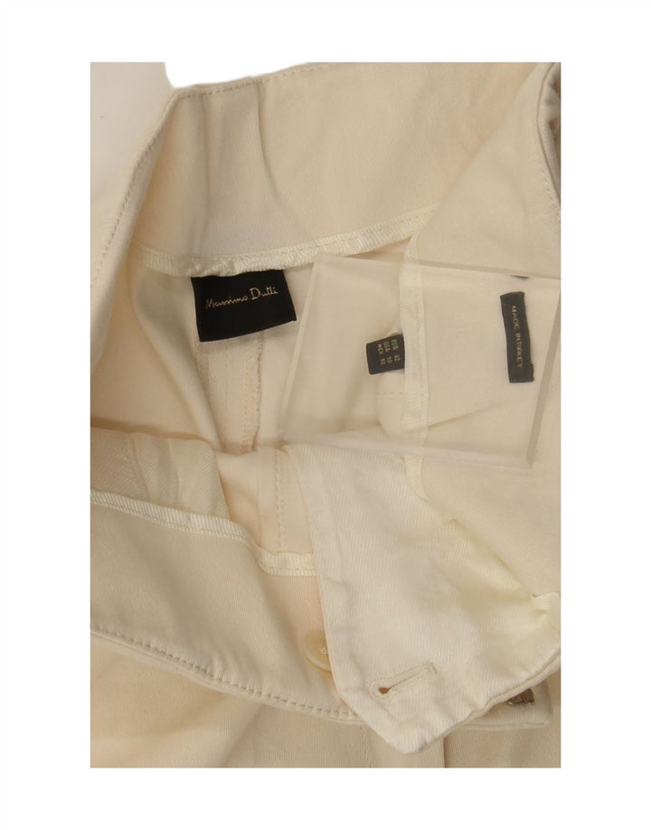 Massimo Dutti Dame Cropped Trousers EU 42 Large W30 L25 White