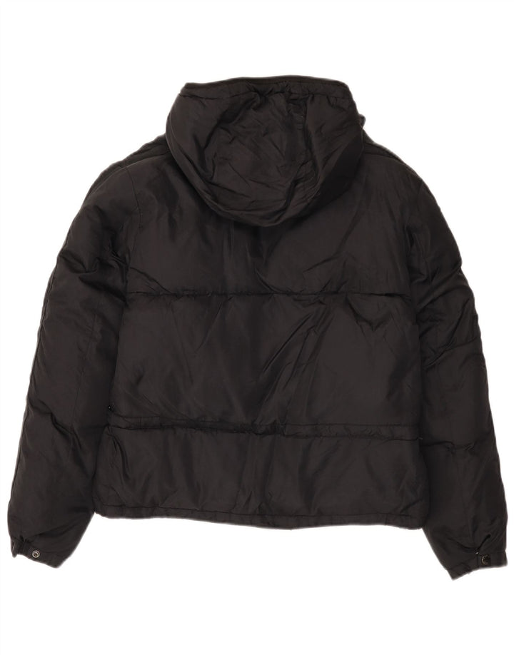 Replay Damen-Kapuzen-Übergröße, wattierte Jacke, UK 10, Größe S, Schwarz, Polyamid