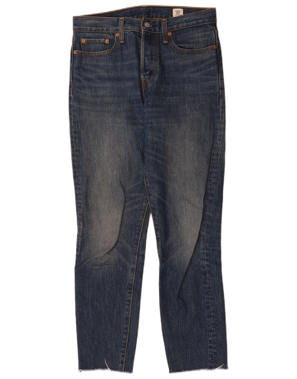 Levi's Womens White Oak High Waist Straight Jeans W28 L28 Blue Cotton
