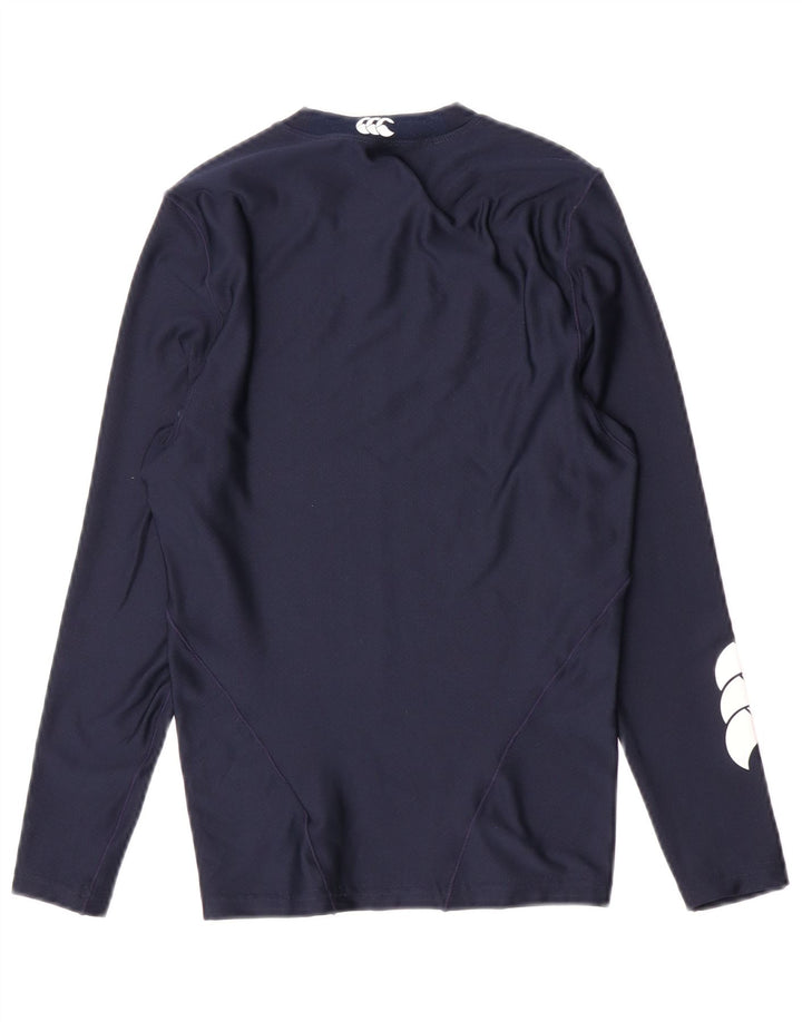Canterbury Womens Graphic Top Long Sleeve UK 10 Small Navy Blue Polyester
