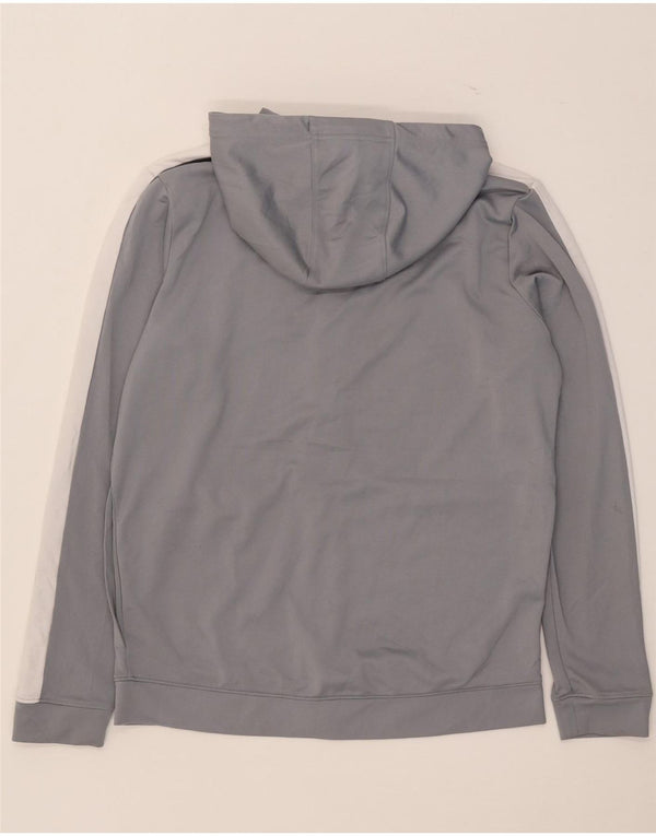 Under Armour Mens Zip Hoodie Sweater Medium Grey Colourblock Polyester