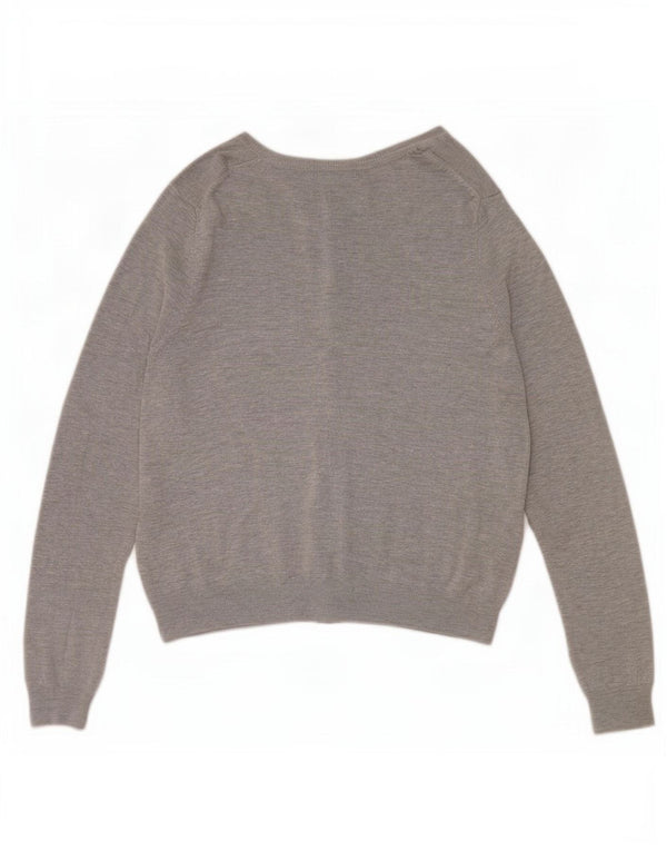 Marks & Spencer Damen-Cardigan-Pullover UK 14 Große grau gefleckte Viskose