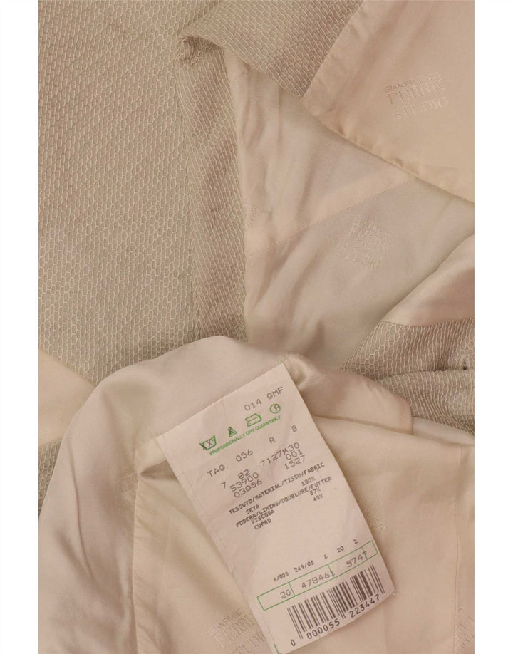 Vintage Mens Waistcoat IT 56 2XL Grey Silk