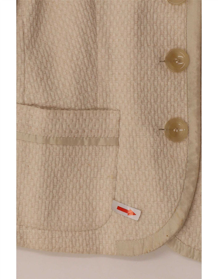 Max & Co. Dame 3-knaps blazerjakke UK 6 XS Beige Bomuld
