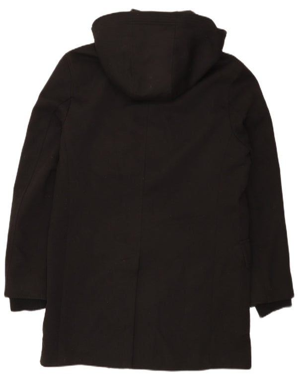 Zara Ανδρικό μπουφάν Parka με κουκούλα UK 38 Medium Black Polyester